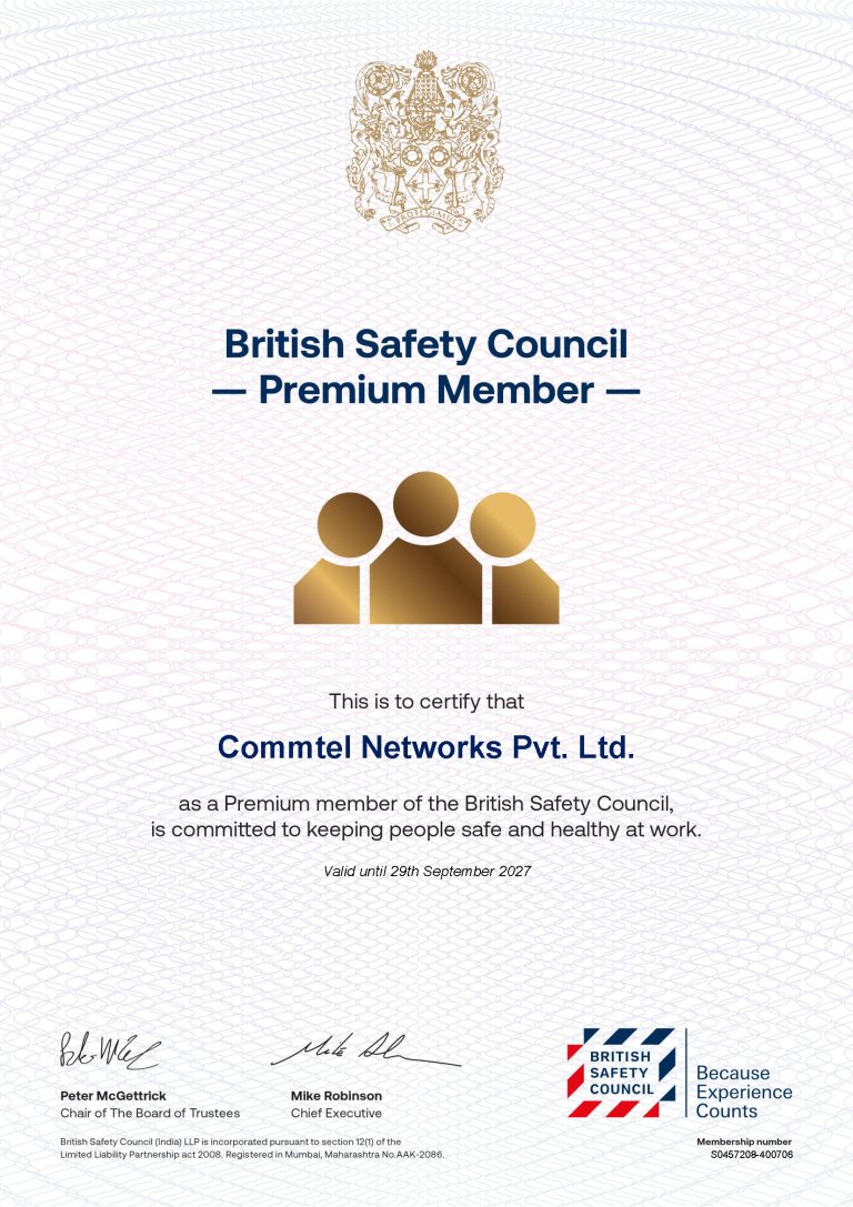 British Safety Council Certificate